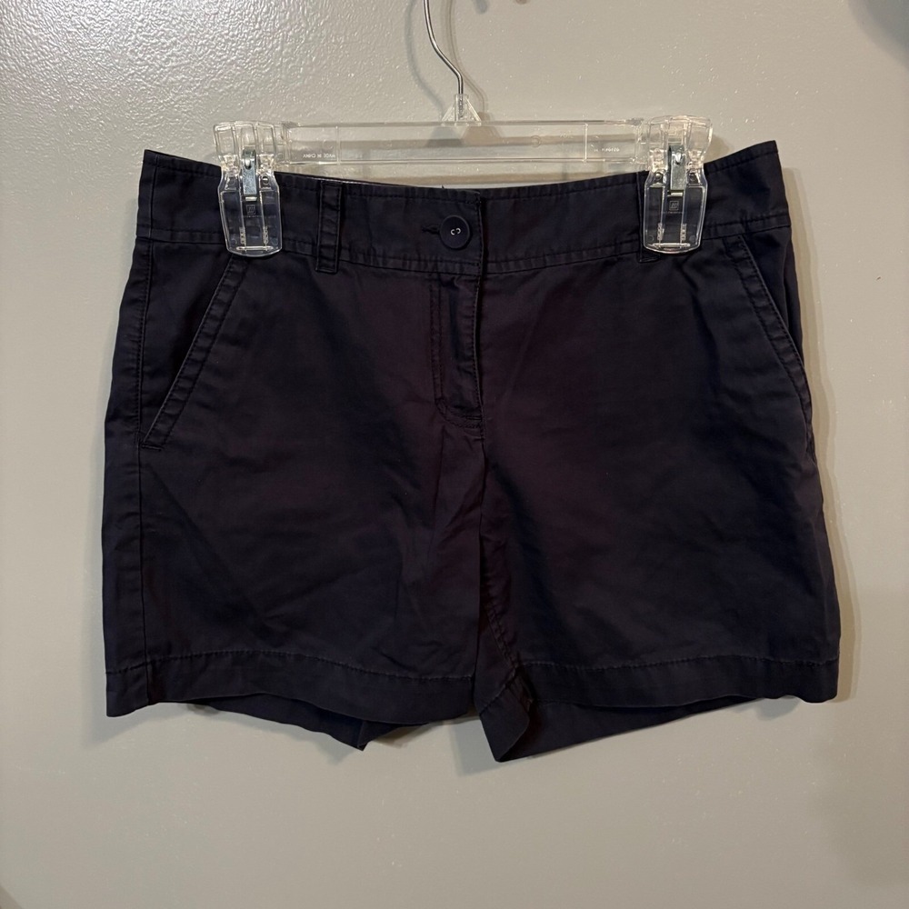 Ann Taylor Loft Navy Blue 6-inch Inseam, Cotton Chino Shorts (Women's 2)